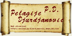 Pelagije Đurđanović vizit kartica